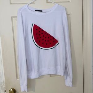 Wildfox White Watermelon Sweater Medium